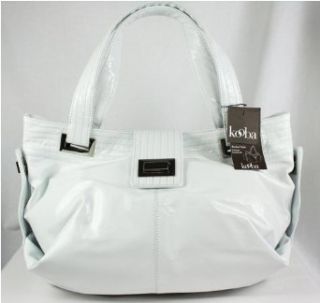 Kooba Natasha White Patent Bag Purse Handbag Clothing