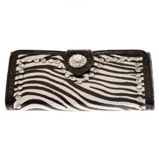 Silver Zebra BLING Celebrity Style Faux Leather w/Crystal