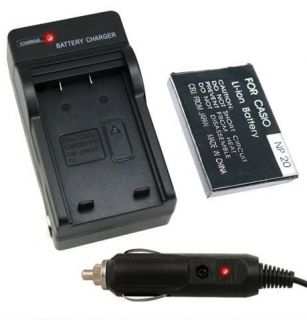 NP 20 Camera Battery and Charger for Casio Exilim EX Z75/ Z77/ S770