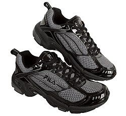 Fila Mens DLS Ventura Black/Grey Running Shoes: Shoes