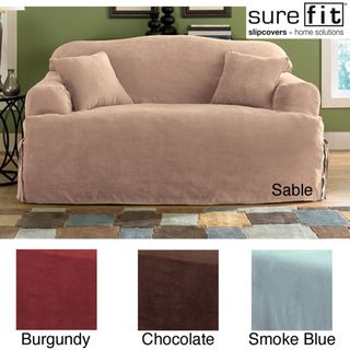 Sure Fit Smooth Suede T cushion Sofa Slipcover