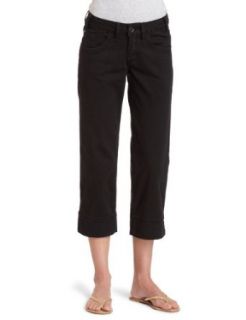 Jag Womens Pelly Crop Twill Pant,Black,2 Clothing