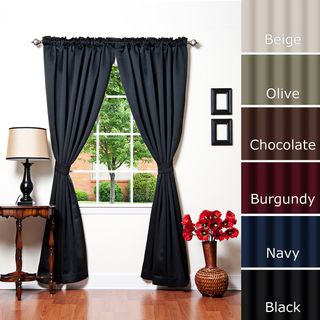 Solid Insulated Thermal Blackout 120 inch Curtain Panel Pair