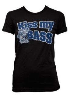 (Cybertela) Kiss My Bass Junior Girls T shirt Funny
