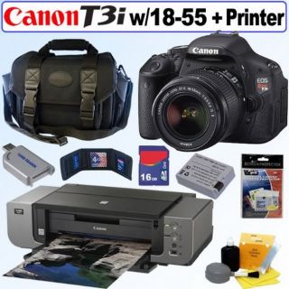 Canon EOS Rebel T3I 18MP DSLR Camera/ 18 55 IS II Lens/ Pro 9000 Mark