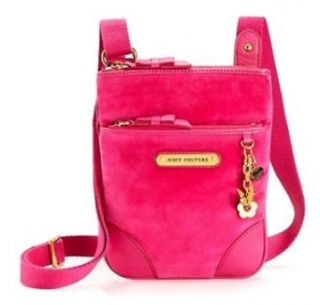 Juicy Couture Go Steady Velour Cross Body Bag Dragon Fruit