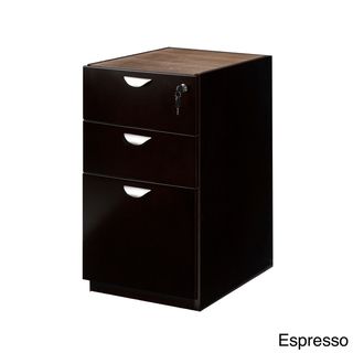 Mayline Mira Wood Veneer Box/Box/File Pedestal for Desk