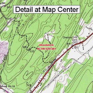 USGS Topographic Quadrangle Map   Woodstock, New York