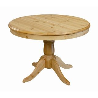 Table ronde en pin 110 cm avec rallonge 40 cm   Achat / Vente TABLE A