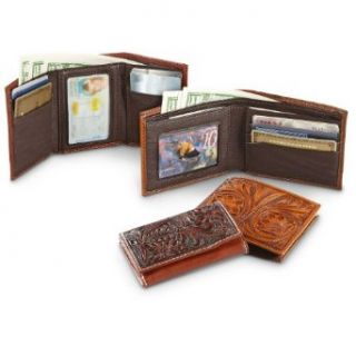 Wrangler Tooled Leather Wallet, TRIFOLD Clothing