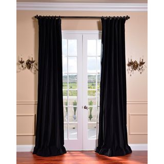 Ebony Black Vintage Cotton Velvet Curtain