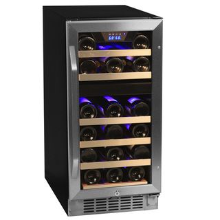 EdgeStar 26 bottle Black/ Stainless Steel Wine Cooler