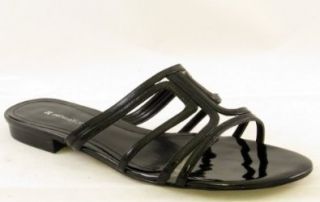  Naturalizer Tessy Patent Sandal (9.5M Black Patent) Shoes