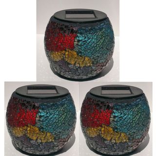 Paradise Solar Powered Mosaic Jars (Pack of 3)