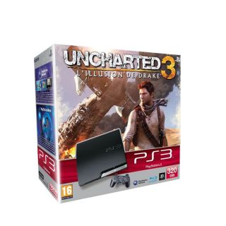 TRES BON ETAT   contient la console PS3 320 Go + le jeu Uncharted