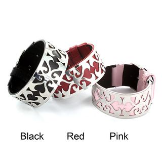 Stainless Steel and Leather Vine Laser cut Plate Bracelet