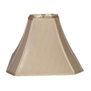 French Beige Cut Corner Silk Square Lamp Shade