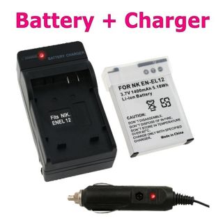 Compact Battery Charger Set/ Lithuim ion Battery for Nikon EN EL12