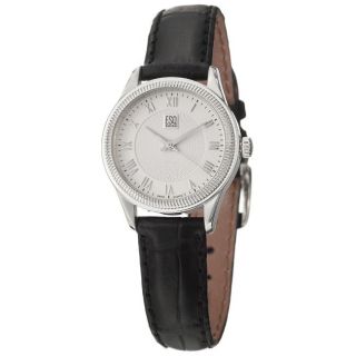 ESQ by Movado Womens Harrison Steel and Leather Quartz Watch
