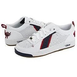 Unltd by Marc Ecko Unlimited White Leather/Blue & Red Trim Athletic