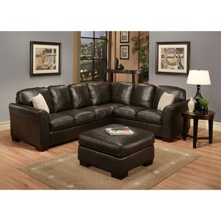 Sienna Premium Top grain Leather Sectional and Ottoman Set