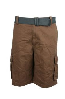 Club Room Mens Sandal Brown Woven Belt Cargo Pocket Shorts