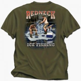 Redneck Ice Fishing T shirt Funny New M XXL Clothing