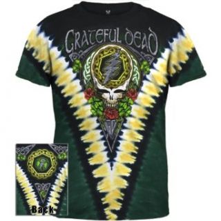 Grateful Dead   Shamrock Tie Dye T Shirt: Clothing