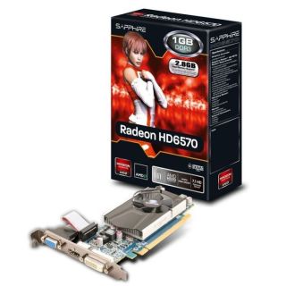 Sapphire AMD Radeon HD6570 1Go DDR3   PCI Express 16x   HDMI / DVI D