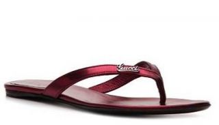 Sandals Flip flops Flat Made in Italy   Metallic Burgundy Shoes