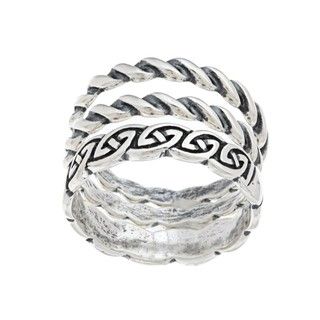 Silvermoon Sterling Silver Celtic 3 piece Stackable Ring Set