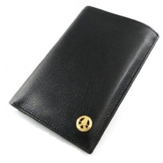 Wallet leather Pourchet black. Clothing