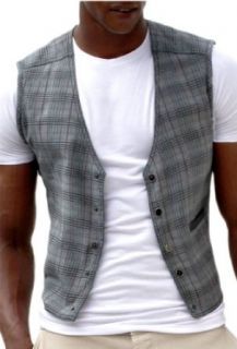 Rufskin Willy   Sexy Plaid Fitted Vest with Mesh Back