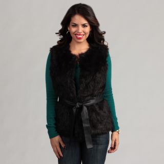 Live A Little Womens Faux Fur Belted Vest Today: $34.99