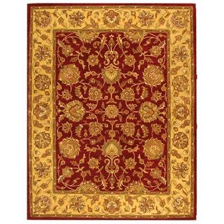 Handmade Heritage Kerman Red/ Gold Wool Rug (83 x 11)
