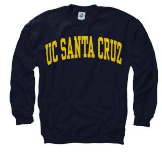 Uc Santa Cruz Banana Slugs Navy Arch Crewneck Sweatshirt