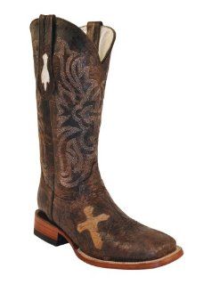 Ferrini Cowhide Cross Vamp Cowgirl Boots: Shoes