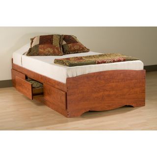 Cherry Twin Mates Platform Storage Bed with 3 Drawers