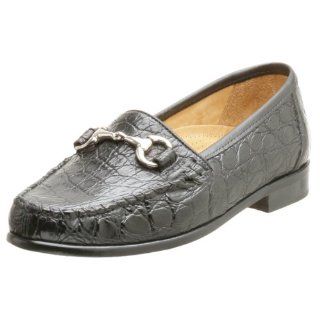  Zelli Mens San Marco Crocodile Slip on,Black Croc,9.5 M Shoes