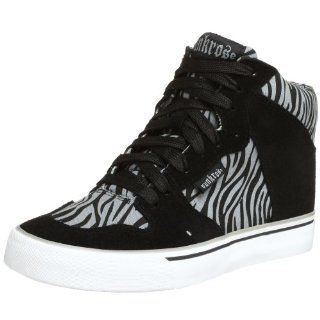 com Punkrose Womens Funk Zebra HI Top Sneaker,Black/Grey,8 M Shoes