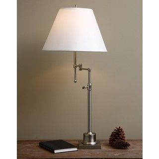 Brushed Nickel Swing Arm Table Lamp