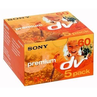 de 5 cassettes Mini DV Sony Premium   Durée de 60 à 89 minutes