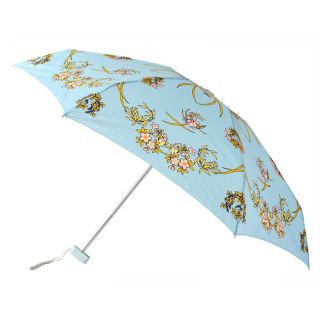 Leighton 41 inch Blue Floral Compact Umbrella