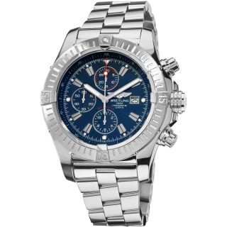 Breitling Mens Super Avenger Blue Dial Chronograph Automatic Watch