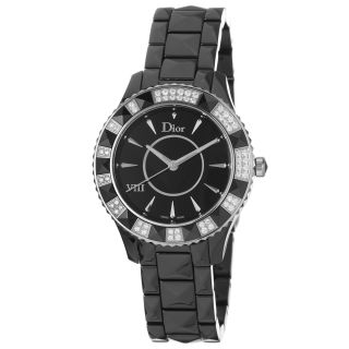 Christian Dior Womens Black Eight Black Ceramic Diamond Watch Today