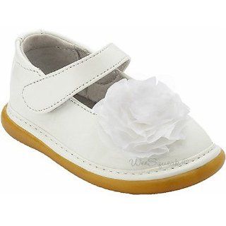 Baby Toddler Girl White Peony Maryjane Shoes 3 12: Wee Squeak: Shoes