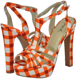 shoes display on website qupid drama 91 orange white women platform