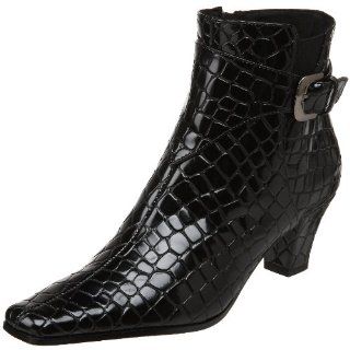 J.Renee Womens Shayla Ankle Boot,Black,7 N US Shoes