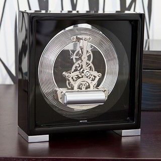 Seth Thomas Galileo Black Metal Mantel Clock