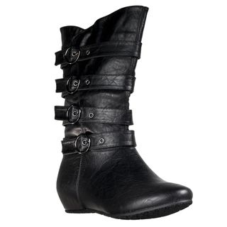 Wild Diva Womens Candies Strappy Boots